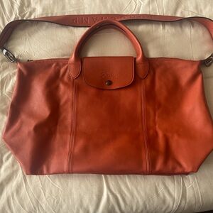 Longchamp Burnt Orange XL Tote Bag